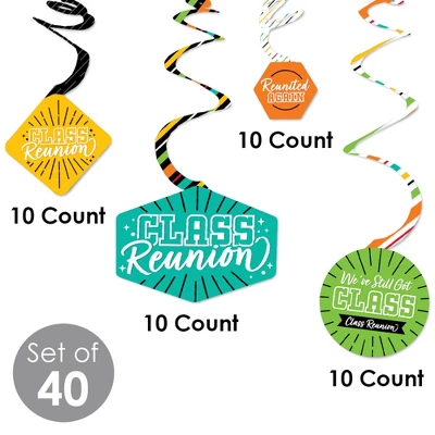 Big Dot Of Happiness Still Got Class - High School Reunion Party Hanging Decor - Party Decoration Swirls - Set Of 40 5 Big Dot Of Happiness Still Got Class - High School Reunion Party Hanging Decor - Party Decoration Swirls - Set Of 40 - Image 3