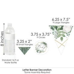 Big Dot Of Happiness Boho Botanical Baby - Greenery Letter Decoration - 36 Banner Cutouts And No-Mess Real Gold Glitter Welcome Baby Banner Letters -Party Planers Store GUEST 84622dc8 d01e 4caf 8d38 612fccf64223