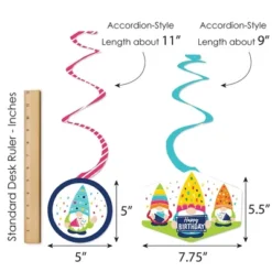 Big Dot Of Happiness Gnome Birthday - Happy Birthday Party Hanging Decor - Party Decoration Swirls - Set Of 40 -Party Planers Store GUEST 847dda6b 3846 444d 97c8 d91691a497d5