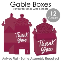 Big Dot Of Happiness Burgundy Elegantly Simple - Treat Box Party Favors - Guest Party Favors Goodie Gable Boxes - Set Of 12 -Party Planers Store GUEST 8481a2e8 a2ee 4853 a4a9 986283b7d23f