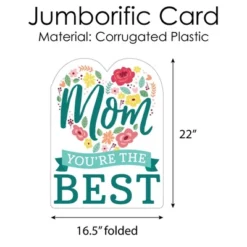 Big Dot Of Happiness Colorful Floral Happy Mother's Day - We Love Mom Giant Greeting Card - Big Shaped Jumborific Card -Party Planers Store GUEST 84960c6b 0a77 4a36 8256 215e1b53cc7f