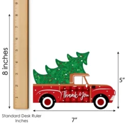 Big Dot Of Happiness Merry Little Christmas Tree - Shaped Thank You Cards - Red Truck Christmas Party Shaped Thank You Cards With Envelopes Set Of 12 -Party Planers Store GUEST 857ed4a6 d476 466b bc5a 75a795ed4cc5