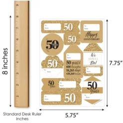 Big Dot Of Happiness We Still Do 50th Wedding Anniversary Assorted Anniversary Party Gift Tag Labels To And From Stickers 12 Sheets 120 Stickers -Party Planers Store GUEST 86a80302 b8e3 4e21 96db d502e90bf5b8