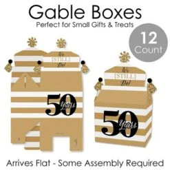 Big Dot Of Happiness We Still Do - 50th Wedding Anniversary - Treat Box Party Favors - Anniversary Party Goodie Gable Boxes - Set Of 12 -Party Planers Store GUEST 889231a3 9bab 47d0 9bf9 73f68830befb