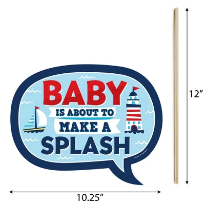 Big Dot Of Happiness Funny Ahoy It's A Boy - Nautical Baby Shower Photo Booth Props Kit - 10 Piece 5 Big Dot Of Happiness Funny Ahoy It's A Boy - Nautical Baby Shower Photo Booth Props Kit - 10 Piece - Image 3