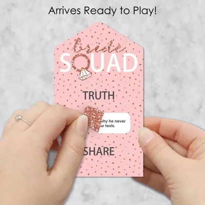 Big Dot Of Happiness Bride Squad - Rose Gold Bridal Shower Or Bachelorette Party Game Pickle Cards - Truth, Dare, Share Pull Tabs - Set Of 12 3 Big Dot Of Happiness Bride Squad - Rose Gold Bridal Shower Or Bachelorette Party Game Pickle Cards - Truth, Dare, Share Pull Tabs - Set Of 12