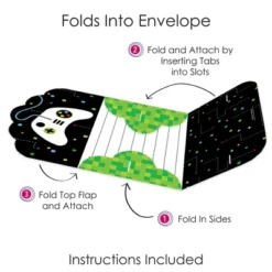 Big Dot Of Happiness Game Zone - Fill-In Cards - Pixel Video Game Party Or Birthday Party Fold And Send Invitations - Set Of 8 -Party Planers Store GUEST 89e5d43d 0b04 41b7 9ecf 7a42a8410f60