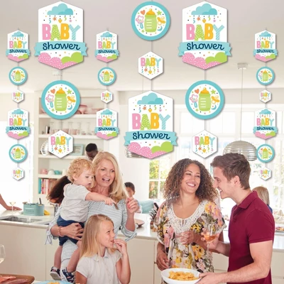 Big Dot Of Happiness Colorful Baby Shower - Gender Neutral Party DIY Dangler Backdrop - Hanging Vertical Decorations - 30 Pieces 4 Big Dot Of Happiness Colorful Baby Shower - Gender Neutral Party DIY Dangler Backdrop - Hanging Vertical Decorations - 30 Pieces - Image 2