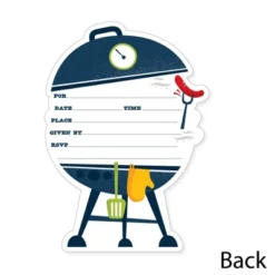 Big Dot Of Happiness Fire Up The Grill - Shaped Fill-In Invitations - Summer BBQ Picnic Party Invitation Cards With Envelopes - Set Of 12 -Party Planers Store GUEST 8a97a397 02dd 43d3 8d1c 8a0260b939a1