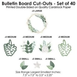 Big Dot Of Happiness Eucalyptus Greenery - DIY Classroom Decorations - Bulletin Board Cut-Outs - Set Of 40 -Party Planers Store GUEST 8add50f5 666f 4922 b4f9 0e56cf921f52