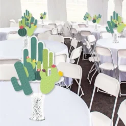 Big Dot Of Happiness Prickly Cactus Party - Fiesta Party Centerpiece Sticks - Showstopper Table Toppers - 35 Pieces