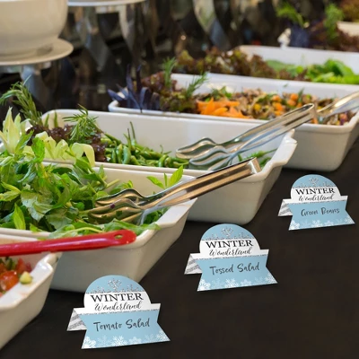 Big Dot Of Happiness Winter Wonderland - Snowflake Holiday Party And Winter Wedding Tent Buffet Card - Table Setting Name Place Cards - Set Of 24 4 Big Dot Of Happiness Winter Wonderland - Snowflake Holiday Party And Winter Wedding Tent Buffet Card - Table Setting Name Place Cards - Set Of 24 - Image 2