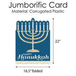 Big Dot Of Happiness Happy Hanukkah - Hanukkah Giant Greeting Card - Big Shaped Jumborific Card -Party Planers Store GUEST 8c7c843a 9c71 4a27 a000 2d774cabf042