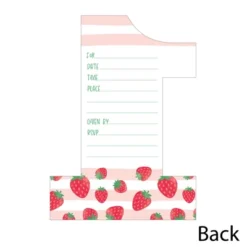 Big Dot Of Happiness Berry First Birthday Sweet Strawberry Shaped Fill-In Invitations - Fruit 1st Birthday Party Invitation Cards With Envelopes 12 Ct -Party Planers Store GUEST 8d584c76 6ee3 4206 8c41 4c0379e09148