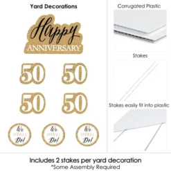 Big Dot Of Happiness We Still Do - 50th Wedding Anniversary - Yard Sign & Outdoor Lawn Decorations - Anniversary Party Yard Signs - Set Of 8 -Party Planers Store GUEST 8d943d3f 038c 4703 84f9 059283d8d347