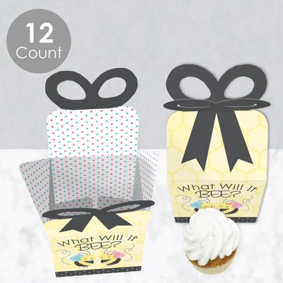 Big Dot Of Happiness What Will It BEE? - Square Favor Gift Boxes - Gender Reveal Party Bow Boxes - Set Of 12 4 Big Dot Of Happiness What Will It BEE? - Square Favor Gift Boxes - Gender Reveal Party Bow Boxes - Set Of 12 - Image 2