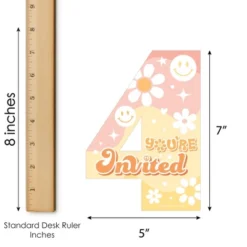 Big Dot Of Happiness Four-Ever Groovy - Shaped Fill-In Invitations - Boho Hippie Fourth Birthday Party Invitation Cards With Envelopes - Set Of 12 10 Big Dot Of Happiness Four-Ever Groovy - Shaped Fill-In Invitations - Boho Hippie Fourth Birthday Party Invitation Cards With Envelopes - Set Of 12 -Party Planers Store GUEST 8e4d121b 5720 4028 9c7e 27bdba0172ef