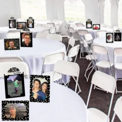 Big Dot Of Happiness Adult 50th Birthday - Gold - Birthday Party 4x6 Picture Display - Paper Photo Frames - Set Of 12