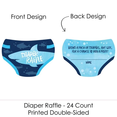 Big Dot Of Happiness Shark Zone - Diaper Shaped Raffle Ticket Inserts - Jawsome Shark Baby Shower Activities - Diaper Raffle Game - Set Of 24 3 Big Dot Of Happiness Shark Zone - Diaper Shaped Raffle Ticket Inserts - Jawsome Shark Baby Shower Activities - Diaper Raffle Game - Set Of 24