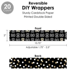 Big Dot Of Happiness Adult 80th Birthday - Gold - Birthday Party Favors And Cupcake Kit - Fabulous Favor Party Pack - 100 Pieces -Party Planers Store GUEST 8e7ac07c 7307 450e 9f62 868718bc479b