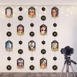 Big Dot Of Happiness Adult 30th Birthday - Gold - Birthday Party Vertical Photo Garland 35 Pieces -Party Planers Store GUEST 8f655f22 814c 4c55 83a0 c05ed79271a7