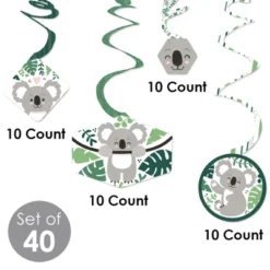 Big Dot Of Happiness Koala Cutie - Bear Birthday Party And Baby Shower Hanging Decor - Party Decoration Swirls - Set Of 40 -Party Planers Store GUEST 8fb01877 1cfe 40e4 921a fe63ec96b78a