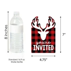 Big Dot Of Happiness Prancing Plaid - Shaped Fill-in Invitations - Reindeer Holiday And Christmas Party Invitation Cards With Envelopes - Set Of 12 -Party Planers Store GUEST 8ffa60d1 e8a2 45a5 8377 b3f1f78944a8