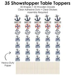 Big Dot Of Happiness Ahoy - Nautical - Baby Shower Or Birthday Party Centerpiece Sticks - Showstopper Table Toppers - 35 Pieces -Party Planers Store GUEST 902daf5f fb2b 442b a28b 06afff276c07