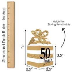 Big Dot Of Happiness We Still Do - 50th Wedding Anniversary - Square Favor Gift Boxes - Anniversary Party Bow Boxes - Set Of 12 -Party Planers Store GUEST 90653526 4bbd 4eed 9cf8 17ea647fed93