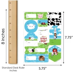 Big Dot Of Happiness Farm Animals - Assorted Barnyard Baby Shower Or Birthday Party Gift Tag Labels - To And From Stickers - 12 Sheets - 120 Stickers -Party Planers Store GUEST 9104091a 5a00 4adf bc01 d79bf92fa0b0