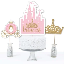 Big Dot Of Happiness Little Princess Crown - Pink And Gold Princess Baby Shower Or Birthday Party Centerpiece Sticks - Table Toppers - Set Of 15 -Party Planers Store GUEST 92e1a065 663d 427c 8cfc cc17aa95acb4