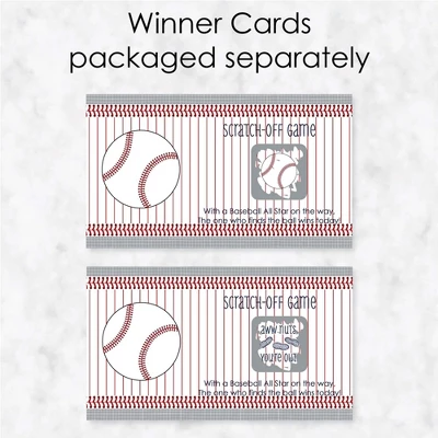 Big Dot Of Happiness Batter Up - Baseball - Baby Shower Or Birthday Party Game Scratch Off Cards - 22 Count 4 Big Dot Of Happiness Batter Up - Baseball - Baby Shower Or Birthday Party Game Scratch Off Cards - 22 Count - Image 2