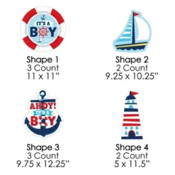 Big Dot Of Happiness Ahoy It's A Boy - Anchor, Lighthouse, Sailboat, Buoy Lawn Decorations - Outdoor Nautical Baby Shower Yard Decorations - 10 Piece -Party Planers Store GUEST 93ae2e34 c479 4016 9fa4 d74a116973a8