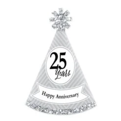 Big Dot Of Happiness We Still Do - 25th Wedding Anniversary - Mini Cone Anniversary Party Hats - Small Little Party Hats - Set Of 8 -Party Planers Store GUEST 93e6cddd 4b7b 41c3 9610 a0cb290a97a4