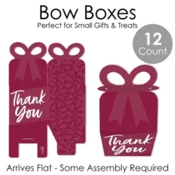 Big Dot Of Happiness Burgundy Elegantly Simple - Square Favor Gift Boxes - Guest Party Favors Bow Boxes - Set Of 12 -Party Planers Store GUEST 93eef74f bef8 429f 844a 811509cc29eb