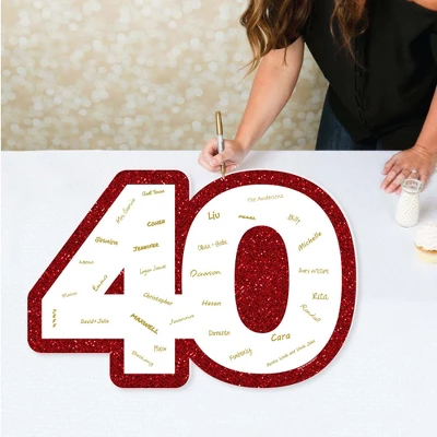 Big Dot Of Happiness We Still Do - 40th Wedding Anniversary - Guest Book Sign - Anniversary Party Guestbook Alternative - Signature Mat 3 Big Dot Of Happiness We Still Do - 40th Wedding Anniversary - Guest Book Sign - Anniversary Party Guestbook Alternative - Signature Mat