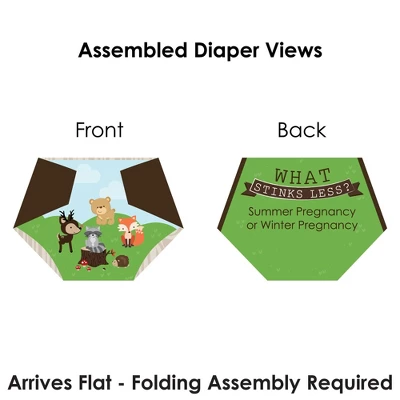 Big Dot Of Happiness Woodland Creatures - Baby Shower Conversation Starter - 2-in-1 Dirty Diaper Game - Set Of 24 8 Big Dot Of Happiness Woodland Creatures - Baby Shower Conversation Starter - 2-in-1 Dirty Diaper Game - Set Of 24 - Image 6