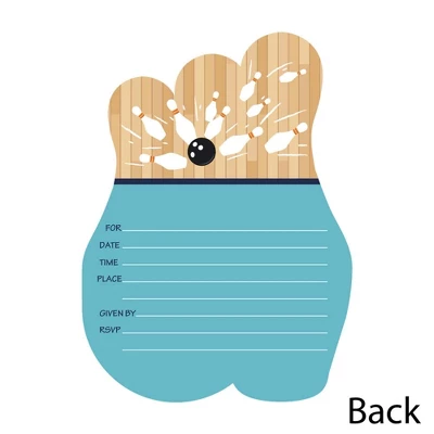 Big Dot Of Happiness Strike Up The Fun - Bowling - Shaped Fill-in Invites - Birthday Party Or Baby Shower Invitation Cards With Envelopes - Set Of 12 4 Big Dot Of Happiness Strike Up The Fun - Bowling - Shaped Fill-in Invites - Birthday Party Or Baby Shower Invitation Cards With Envelopes - Set Of 12 - Image 2