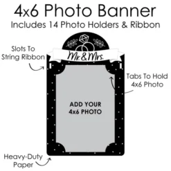 Big Dot Of Happiness Mr. And Mrs. - DIY Black And White Wedding Or Bridal Shower Decor - Picture Display - Photo Banner 11 Big Dot Of Happiness Mr. And Mrs. - DIY Black And White Wedding Or Bridal Shower Decor - Picture Display - Photo Banner -Party Planers Store GUEST 949f0d0a 0453 469c 9307 d46c13120db8