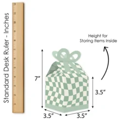 Big Dot Of Happiness Sage Green Checkered Party - Square Favor Gift Boxes - Bow Boxes - Set Of 12 -Party Planers Store GUEST 94a00afb 7966 489f 8ccd a3e6fa7edf35