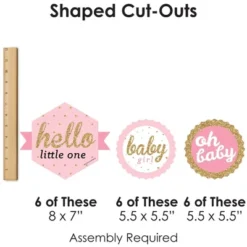 Big Dot Of Happiness Hello Little One - Pink And Gold - Hanging Girl Baby Shower Tissue Decoration Kit - Paper Fans - Set Of 9 -Party Planers Store GUEST 9593ff30 bb3a 4741 b8e0 a343118f11fe
