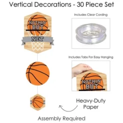 Big Dot Of Happiness Nothin' But Net - Basketball - Baby Shower Or Birthday Party DIY Dangler Backdrop - Hanging Vertical Decorations - 30 Pieces -Party Planers Store GUEST 95ee9c4c 0f7e 4ab0 916c 426a7b268d2e