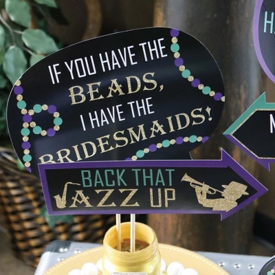 Big Dot Of Happiness Funny Nola Bride Squad - New Orleans Bachelorette Party Photo Booth Props Kit - 10 Piece 6 Big Dot Of Happiness Funny Nola Bride Squad - New Orleans Bachelorette Party Photo Booth Props Kit - 10 Piece - Image 4