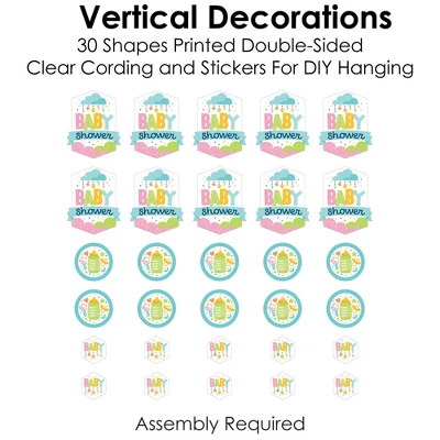 Big Dot Of Happiness Colorful Baby Shower - Gender Neutral Party DIY Dangler Backdrop - Hanging Vertical Decorations - 30 Pieces 5 Big Dot Of Happiness Colorful Baby Shower - Gender Neutral Party DIY Dangler Backdrop - Hanging Vertical Decorations - 30 Pieces - Image 3