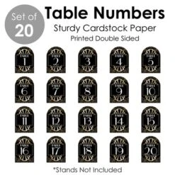 Big Dot Of Happiness Roaring 20’s - 1920s Art Deco Jazz Party Double-Sided 5 X 7 Inches Cards - Table Numbers - 1-20 -Party Planers Store GUEST 974c4db3 f5bc 4b4f b67f 86833ab92ffb