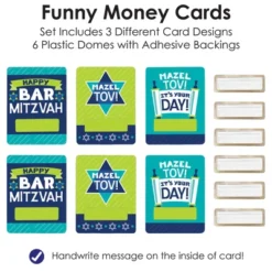 Big Dot Of Happiness Blue Bar Mitzvah - DIY Assorted Boy Cash Holder Gift - Funny Money Cards - Set Of 6 -Party Planers Store GUEST 97e599f1 c465 43d2 8e5d 34b00009be96