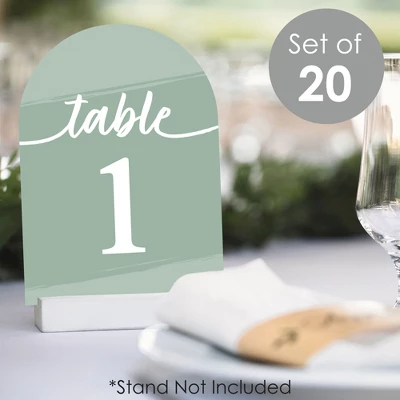 Big Dot Of Happiness Sage Green Elegantly Simple - Wedding Receptions, Parties Or Events Double-Sided 5 X 7 Inches Cards - Table Numbers - 1-20 3 Big Dot Of Happiness Sage Green Elegantly Simple - Wedding Receptions, Parties Or Events Double-Sided 5 X 7 Inches Cards - Table Numbers - 1-20