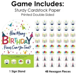 Big Dot Of Happiness Cheerful Happy Birthday - Colorful Birthday Party Scavenger Hunt - 1 Stand And 48 Game Pieces - Hide And Find Game -Party Planers Store GUEST 993d4845 9a6c 490c ba95 c81a68af8816