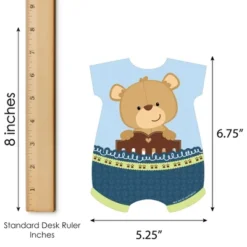 Big Dot Of Happiness Baby Boy Teddy Bear - Picture Bingo Cards And Markers - Baby Shower Shaped Bingo Game - Set Of 18 -Party Planers Store GUEST 9994d0f9 0dc1 469f 9586 e0986688d755