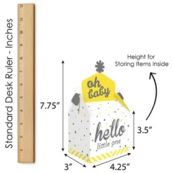 Big Dot Of Happiness Hello Little One - Yellow And Gray - Treat Box Party Favors - Neutral Baby Shower Goodie Gable Boxes - Set Of 12 -Party Planers Store GUEST 99b5a95d 9f35 4d54 be21 d724b64c0e72